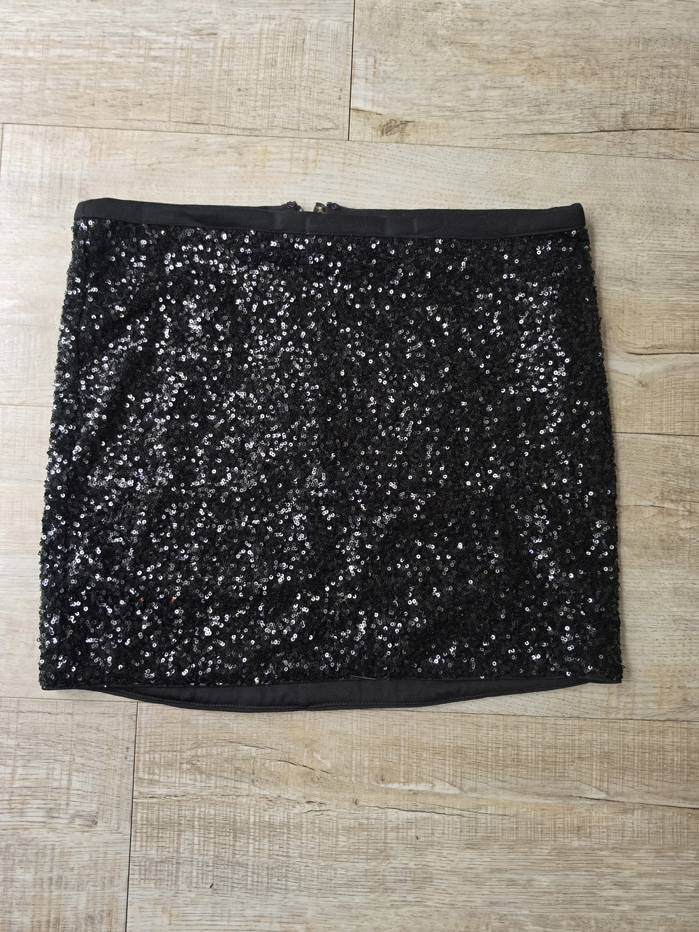 Black Sequin Mini Skirt - Women